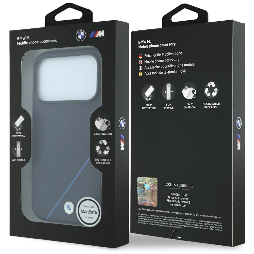 BMW M Tire Track Blue Line MagSafe dėklas iPhone 17 Pro Max / 18 Pro Max - tamsiai mėlynas -- iPhone 17 Pro Max / iPhone...