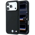 BMW M Tire Track Metal Logo MagSafe dėklas iPhone 17 Pro / 18 Pro - juodas -- iPhone 17 Pro / iPhone 18 Pro