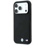 BMW M Tire Track Metal Logo MagSafe dėklas iPhone 17 Pro / 18 Pro - juodas -- iPhone 17 Pro / iPhone 18 Pro