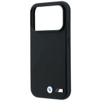 BMW M Tire Track Metal Logo MagSafe dėklas iPhone 17 Pro / 18 Pro - juodas -- iPhone 17 Pro / iPhone 18 Pro