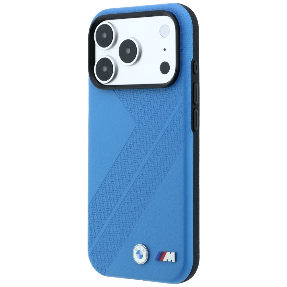 BMW M Tire Track Metal Logo MagSafe dėklas iPhone 17 Pro / 18 Pro - mėlynas -- iPhone 17 Pro / iPhone 18 Pro