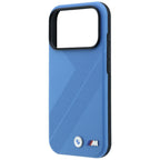 BMW M Tire Track Metal Logo MagSafe dėklas iPhone 17 Pro / 18 Pro - mėlynas -- iPhone 17 Pro / iPhone 18 Pro