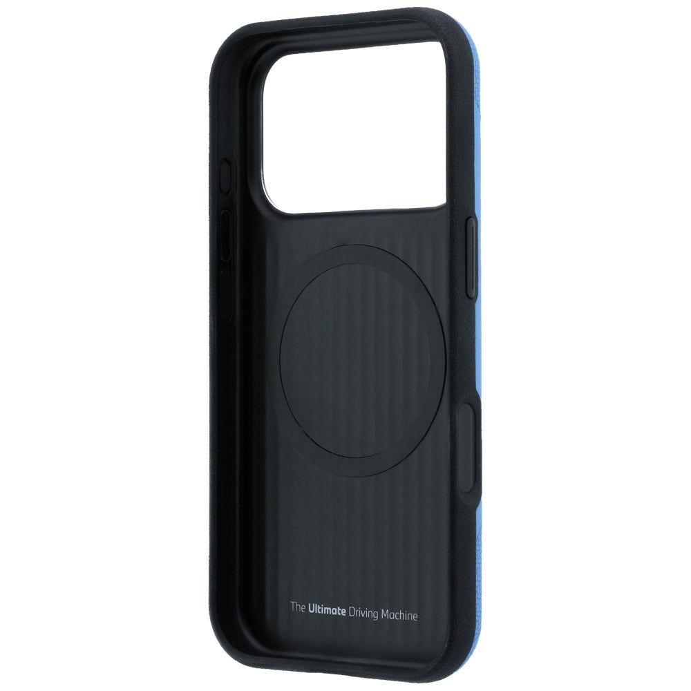 BMW M Tire Track Metal Logo MagSafe dėklas iPhone 17 Pro / 18 Pro - mėlynas -- iPhone 17 Pro / iPhone 18 Pro