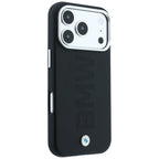 BMW Sign Įspaustas steppuotas metalinis logotipas MagSafe dėklas iPhone 18 Pro Max - Tamsiai pilka -- iPhone 18 Pro Max