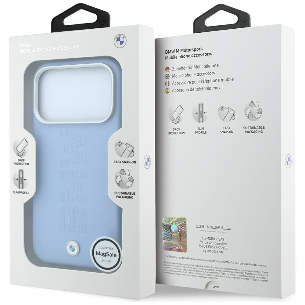 BMW Sign Centruotai įspaustas MagSafe dėklas iPhone 17 Pro / 18 Pro - Mėlyna -- iPhone 17 Pro / iPhone 18 Pro