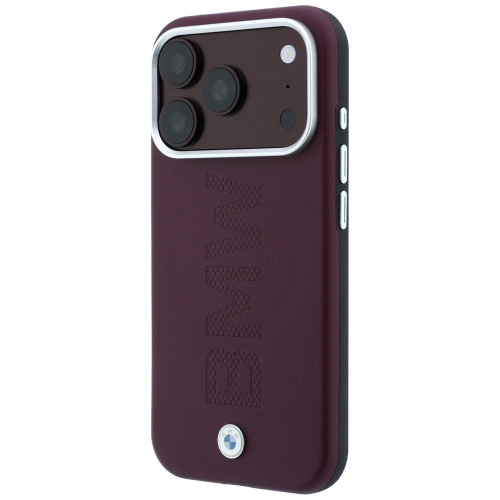 BMW Sign Centruotai įspaustas MagSafe dėklas iPhone 17 Pro Max / 18 Pro Max - Bordo spalva -- iPhone 17 Pro Max / iPhone...