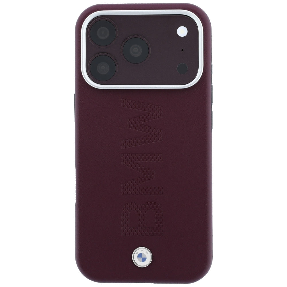 BMW Sign Centruotai įspaustas MagSafe dėklas iPhone 17 Pro Max / 18 Pro Max - Bordo spalva -- iPhone 17 Pro Max / iPhone...