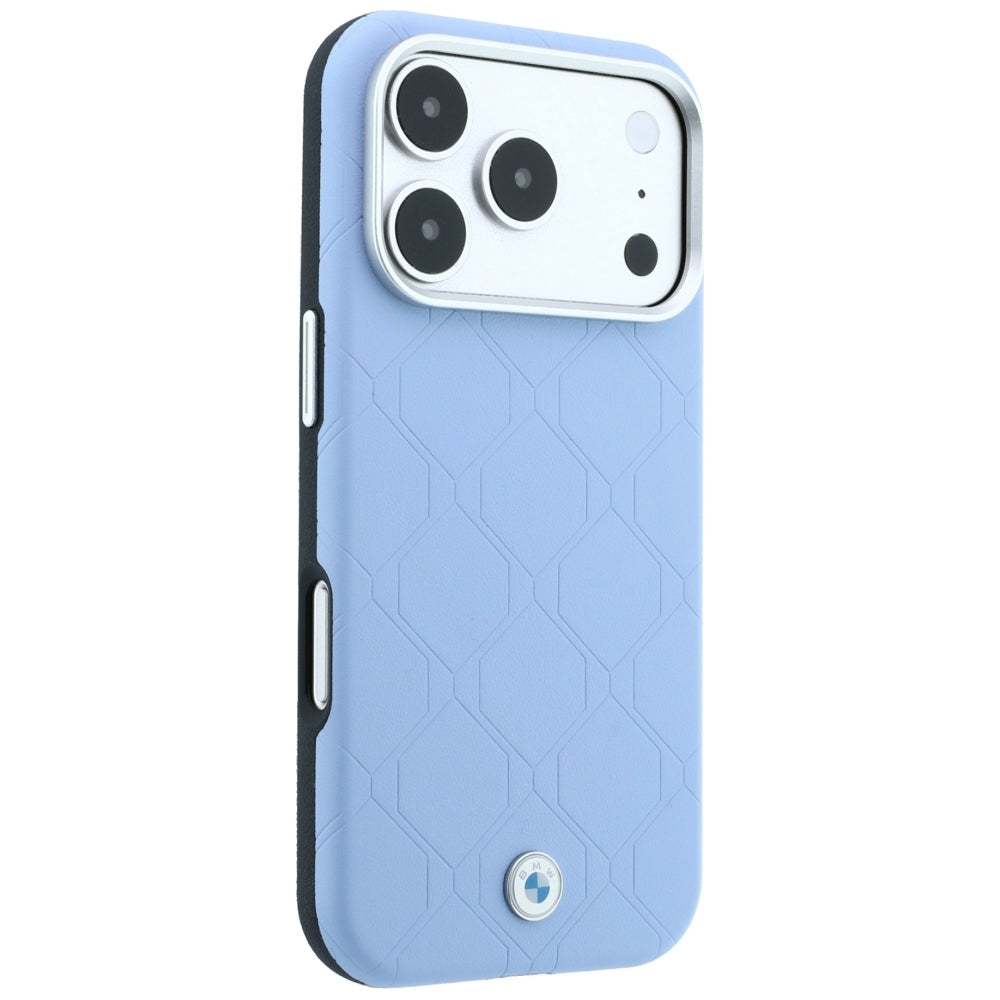 BMW Sign nuogrąždinto ir pikavoto metalinio logotipo MagSafe dėklas iPhone 17 Pro / 18 Pro - mėlyna -- iPhone 17 Pro /...