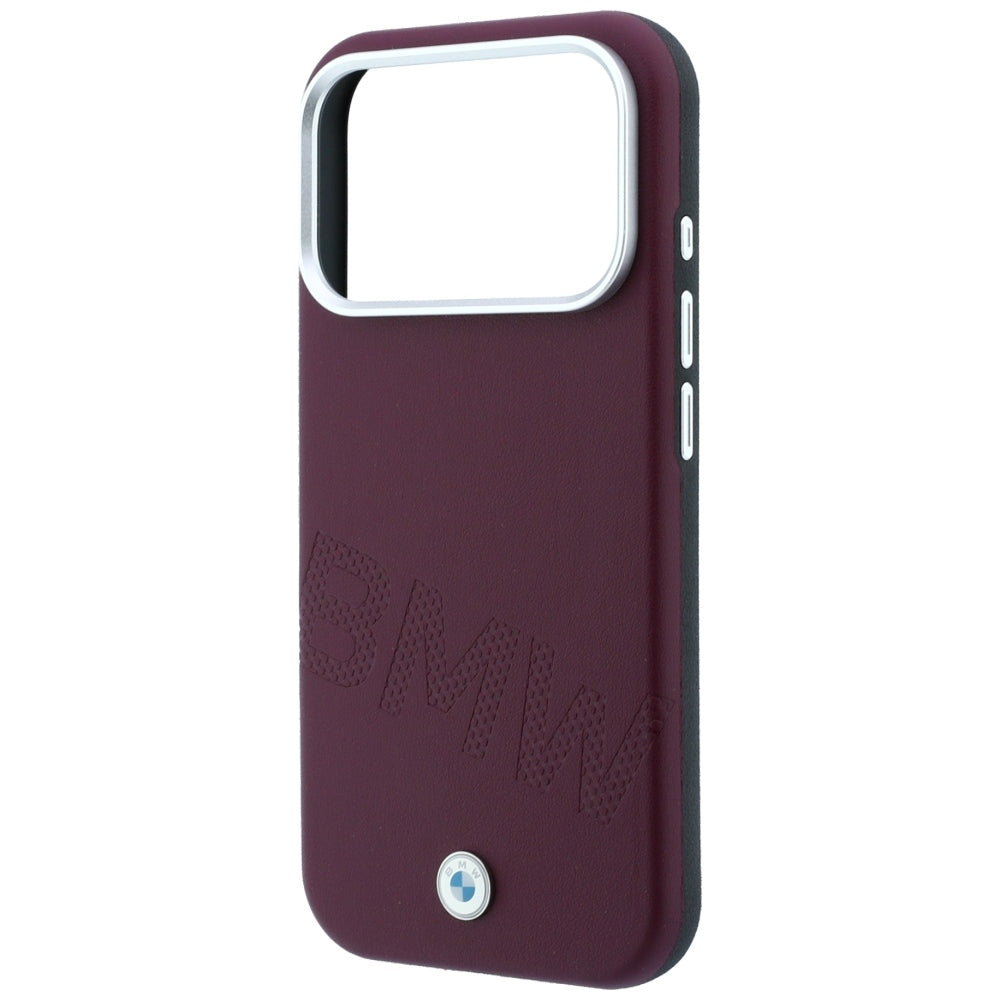 BMW Sign pasviro nuogrąždintos raidės MagSafe dėklas iPhone 17 Pro / 18 Pro - burgundo -- iPhone 17 Pro / iPhone 18 Pro