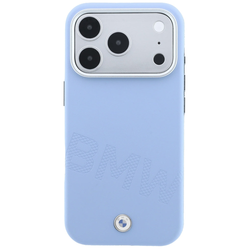 BMW ženklas su pasviriusiomis embosavimo raidėmis MagSafe dėklas iPhone 17 Pro / 18 Pro - Mėlynas -- iPhone 17 Pro /...