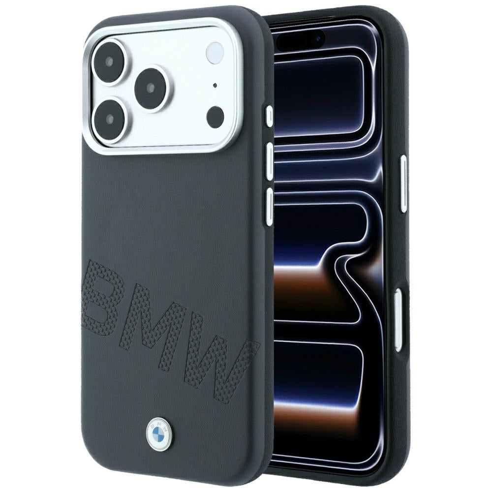 BMW ženklas su pasviriusiomis embosavimo raidėmis MagSafe dėklas iPhone 17 Pro Max / 18 Pro Max - Pilkas -- iPhone 17 Pro...