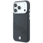 BMW ženklas su pasviriusiomis embosavimo raidėmis MagSafe dėklas iPhone 17 Pro Max / 18 Pro Max - Pilkas -- iPhone 17 Pro...