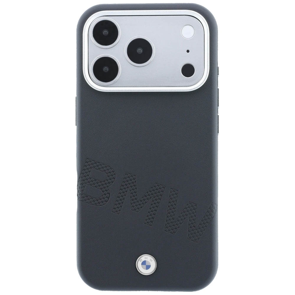 BMW ženklas su pasviriusiomis embosavimo raidėmis MagSafe dėklas iPhone 17 Pro Max / 18 Pro Max - Pilkas -- iPhone 17 Pro...