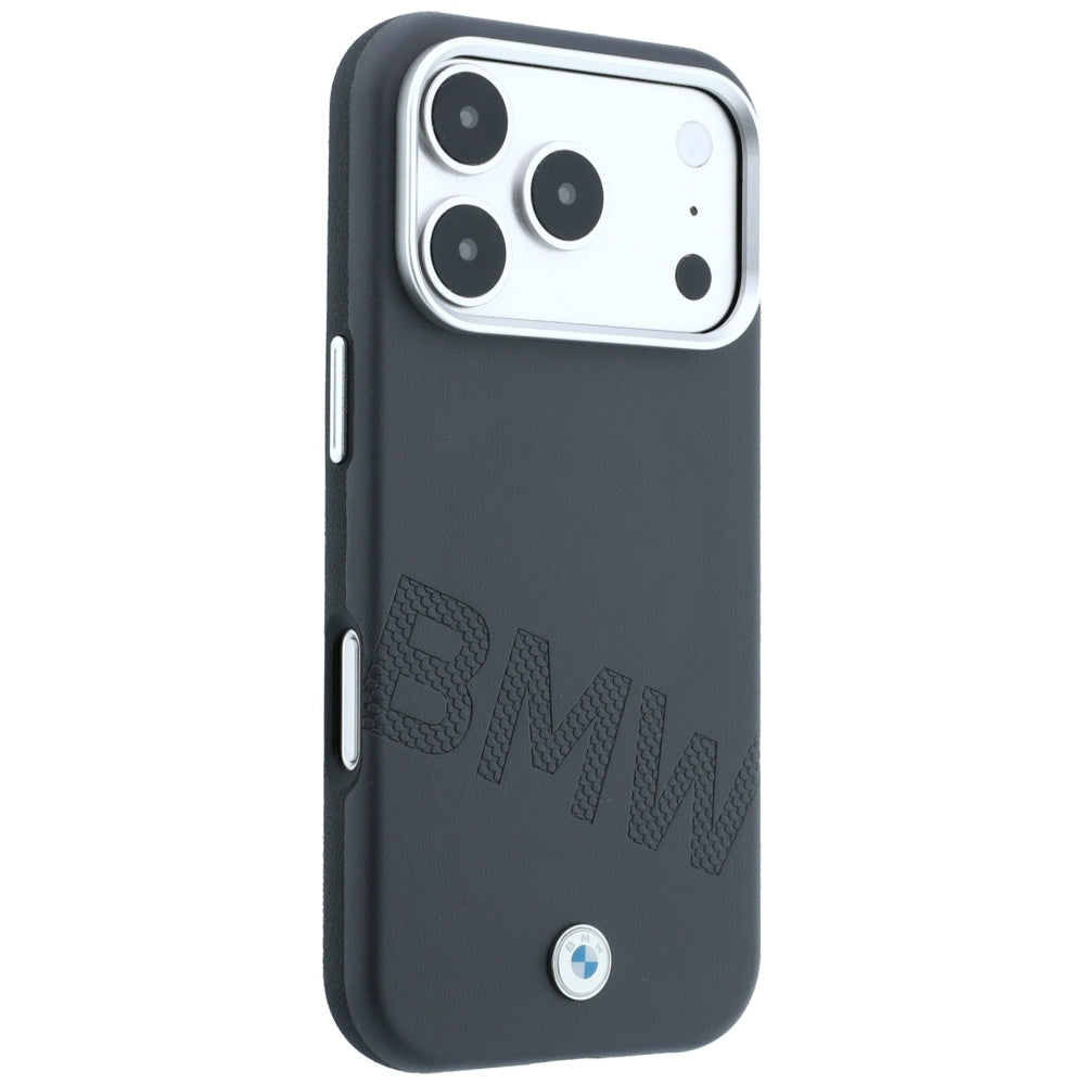BMW ženklas su pasviriusiomis embosavimo raidėmis MagSafe dėklas iPhone 17 Pro Max / 18 Pro Max - Pilkas -- iPhone 17 Pro...