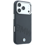 BMW ženklas su pasviriusiomis embosavimo raidėmis MagSafe dėklas iPhone 17 Pro Max / 18 Pro Max - Pilkas -- iPhone 17 Pro...