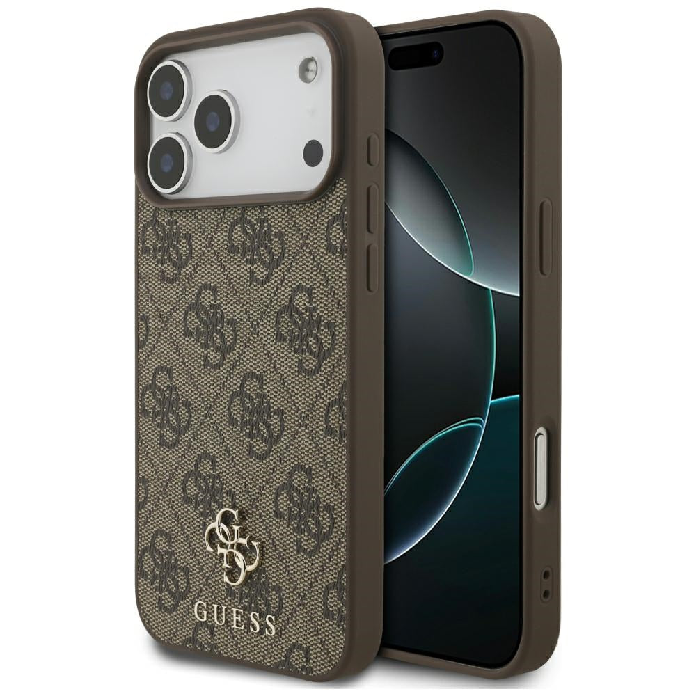Guess 4G mažo klasikinio logotipo MagSafe dėklas iPhone 17 Pro Max / 18 Pro Max - Ruda -- iPhone 17 Pro Max / iPhone 18...