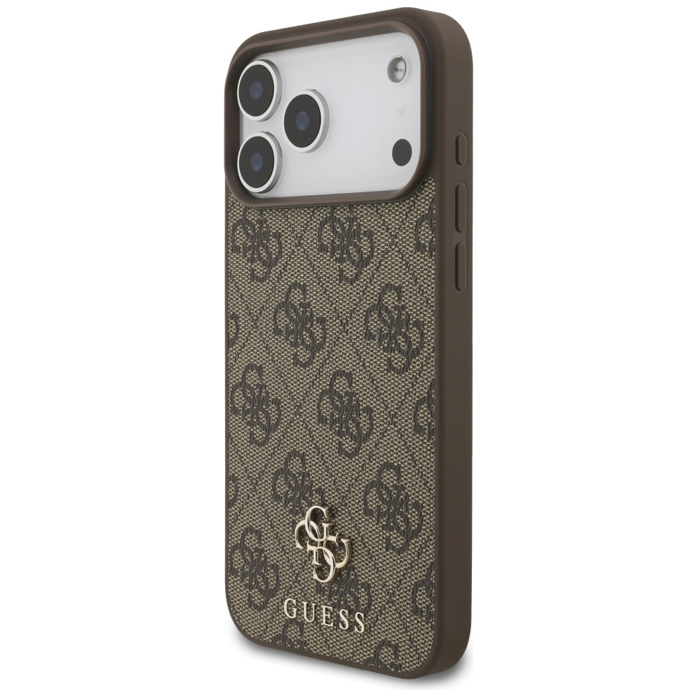 Guess 4G mažo klasikinio logotipo MagSafe dėklas iPhone 17 Pro Max / 18 Pro Max - Ruda -- iPhone 17 Pro Max / iPhone 18...