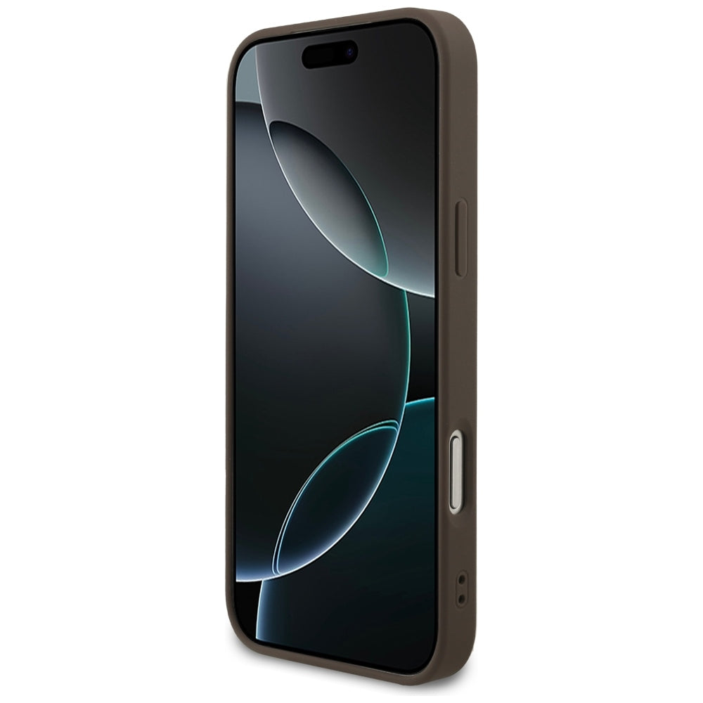 Guess 4G mažo klasikinio logotipo MagSafe dėklas iPhone 17 Pro Max / 18 Pro Max - Ruda -- iPhone 17 Pro Max / iPhone 18...
