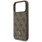Guess 4G mažo klasikinio logotipo MagSafe dėklas iPhone 17 Pro Max / 18 Pro Max - Ruda -- iPhone 17 Pro Max / iPhone 18...
