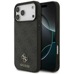 Guess 4G mažo klasikinio logotipo MagSafe dėklas iPhone 17 Pro Max / 18 Pro Max - Juoda -- iPhone 17 Pro Max / iPhone 18...