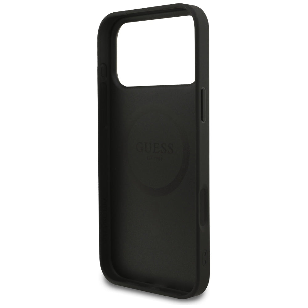 Guess 4G mažo klasikinio logotipo MagSafe dėklas iPhone 17 Pro Max / 18 Pro Max - Juoda -- iPhone 17 Pro Max / iPhone 18...