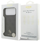 Guess 4G mažo klasikinio logotipo MagSafe dėklas iPhone 17 Pro Max / 18 Pro Max - Juoda -- iPhone 17 Pro Max / iPhone 18...