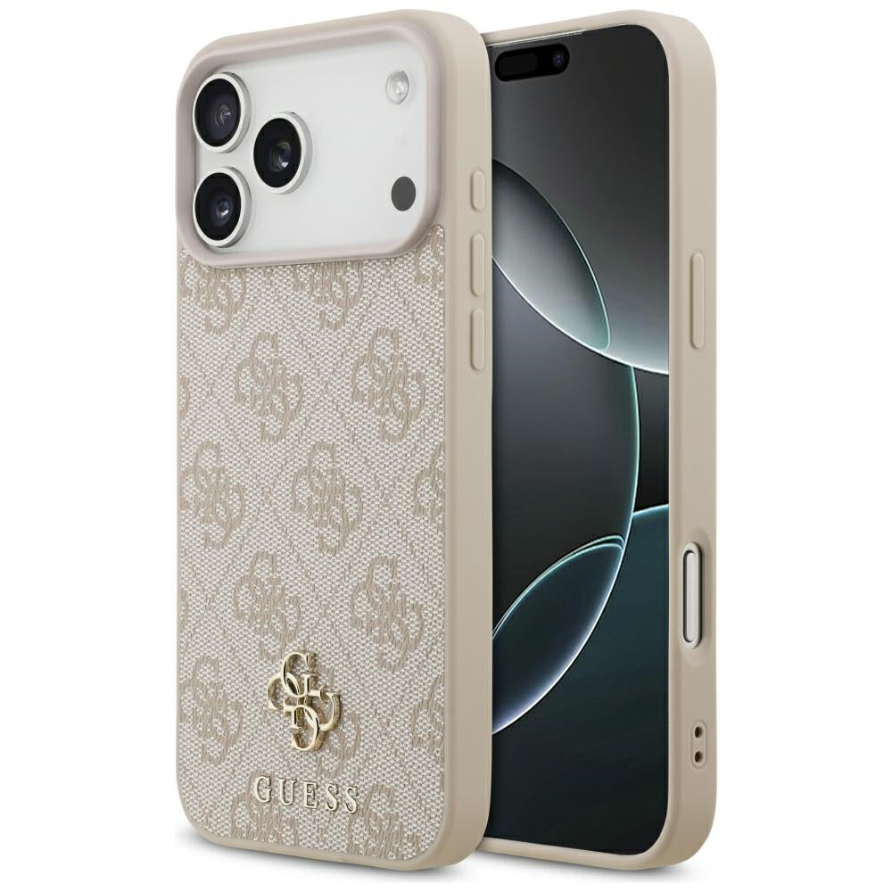 Guess 4G mažo klasikinio logotipo MagSafe dėklas iPhone 17 Pro Max / 18 Pro Max - Rožinė -- iPhone 17 Pro Max / iPhone 18...