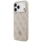 Guess 4G mažo klasikinio logotipo MagSafe dėklas iPhone 17 Pro Max / 18 Pro Max - Rožinė -- iPhone 17 Pro Max / iPhone 18...