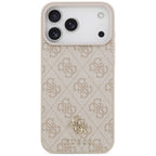 Guess 4G mažo klasikinio logotipo MagSafe dėklas iPhone 17 Pro Max / 18 Pro Max - Rožinė -- iPhone 17 Pro Max / iPhone 18...