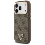 Guess 4G trikampio logotipo MagSafe dėklas iPhone 17 Pro / 18 Pro - Ruda -- iPhone 17 Pro / iPhone 18 Pro