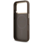 Guess 4G trikampio logotipo MagSafe dėklas iPhone 17 Pro / 18 Pro - Ruda -- iPhone 17 Pro / iPhone 18 Pro