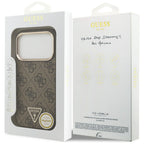 Guess 4G trikampio logotipo MagSafe dėklas iPhone 17 Pro / 18 Pro - Ruda -- iPhone 17 Pro / iPhone 18 Pro