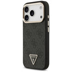 Guess 4G trikampio logotipo MagSafe dėklas iPhone 17 Pro / 18 Pro - Juoda ir auksinė -- iPhone 17 Pro / iPhone 18 Pro