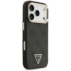 Guess 4G trikampio logotipo MagSafe dėklas iPhone 17 Pro / 18 Pro - Juoda ir auksinė -- iPhone 17 Pro / iPhone 18 Pro
