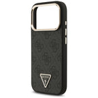 Guess 4G trikampio logotipo MagSafe dėklas iPhone 17 Pro / 18 Pro - Juoda ir auksinė -- iPhone 17 Pro / iPhone 18 Pro