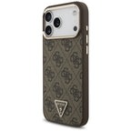 Guess 4G Triangle Logo MagSafe dėklas iPhone 17 Pro Max / 18 Pro Max - Rudas -- iPhone 17 Pro Max / iPhone 18 Pro Max