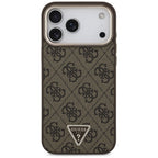 Guess 4G Triangle Logo MagSafe dėklas iPhone 17 Pro Max / 18 Pro Max - Rudas -- iPhone 17 Pro Max / iPhone 18 Pro Max