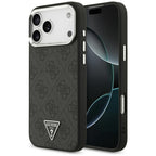 Guess 4G Triangle Logo MagSafe dėklas iPhone 17 Pro Max / 18 Pro Max - Juodas & Sidabrinis -- iPhone 17 Pro Max / iPhone...
