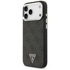 Guess 4G Triangle Logo MagSafe dėklas iPhone 17 Pro Max / 18 Pro Max - Juodas & Sidabrinis -- iPhone 17 Pro Max / iPhone...