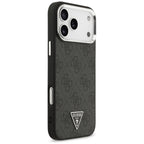 Guess 4G Triangle Logo MagSafe dėklas iPhone 17 Pro Max / 18 Pro Max - Juodas & Sidabrinis -- iPhone 17 Pro Max / iPhone...