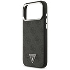Guess 4G Triangle Logo MagSafe dėklas iPhone 17 Pro Max / 18 Pro Max - Juodas & Sidabrinis -- iPhone 17 Pro Max / iPhone...