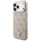 Guess 4G Triangle Logo MagSafe dėklas iPhone 17 Pro Max / 18 Pro Max - Rožinio aukso -- iPhone 17 Pro Max / iPhone 18 Pro Max