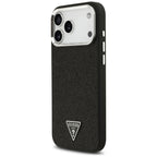 Guess Blizgantis Trikampis Ženklas MagSafe Dėklas skirtas iPhone 17 Pro Max / 18 Pro Max - Juodas -- iPhone 17 Pro Max /...
