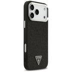 Guess Blizgantis Trikampis Ženklas MagSafe Dėklas skirtas iPhone 17 Pro Max / 18 Pro Max - Juodas -- iPhone 17 Pro Max /...
