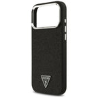 Guess Blizgantis Trikampis Ženklas MagSafe Dėklas skirtas iPhone 17 Pro Max / 18 Pro Max - Juodas -- iPhone 17 Pro Max /...