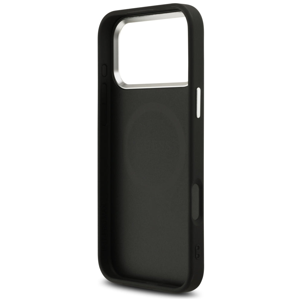 Guess Blizgantis Trikampis Ženklas MagSafe Dėklas skirtas iPhone 17 Pro Max / 18 Pro Max - Juodas -- iPhone 17 Pro Max /...