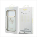 Guess HC IML 4G Script Metal Dėklas skirtas iPhone 17 Pro / 18 Pro - Balta -- iPhone 17 Pro / iPhone 18 Pro