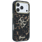 Guess IML 4G Script Metal Logo MagSafe dėklas iPhone 18 Pro - burgundiškos spalvos -- iPhone 18 Pro