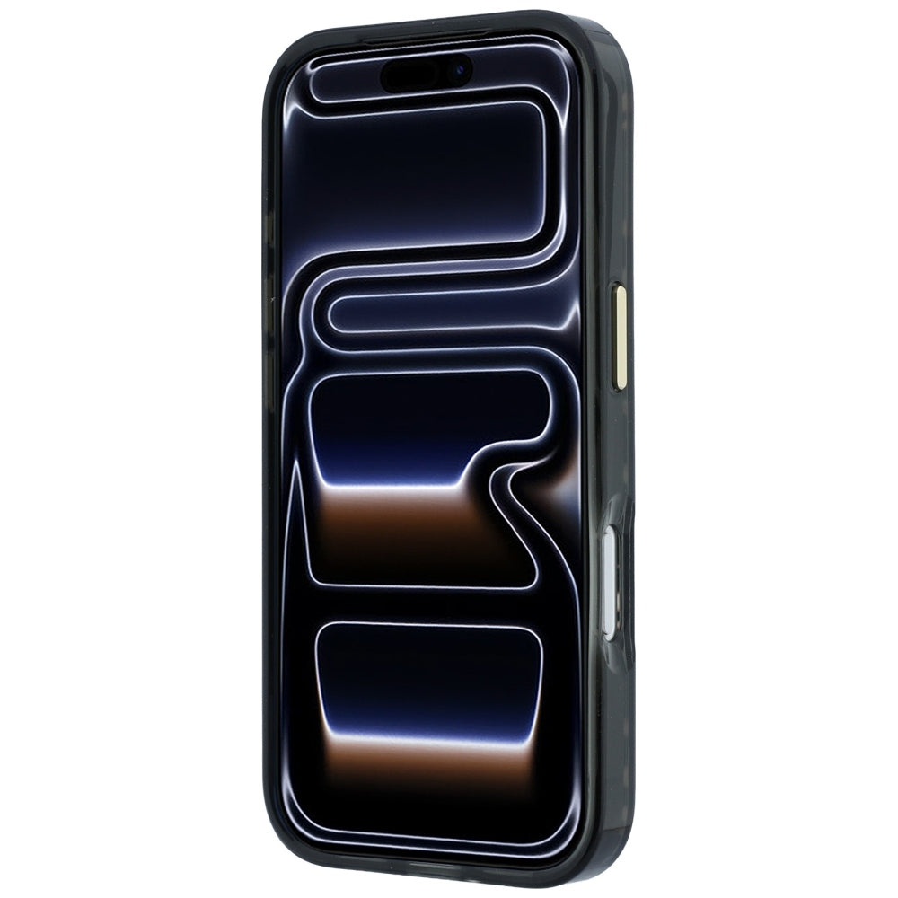 Guess IML 4G Script Metal Logo MagSafe dėklas iPhone 18 Pro - burgundiškos spalvos -- iPhone 18 Pro