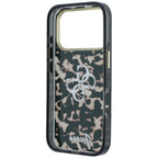 Guess IML 4G Script Metal Logo MagSafe dėklas iPhone 18 Pro - burgundiškos spalvos -- iPhone 18 Pro
